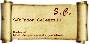 Sándor Celesztin névjegykártya